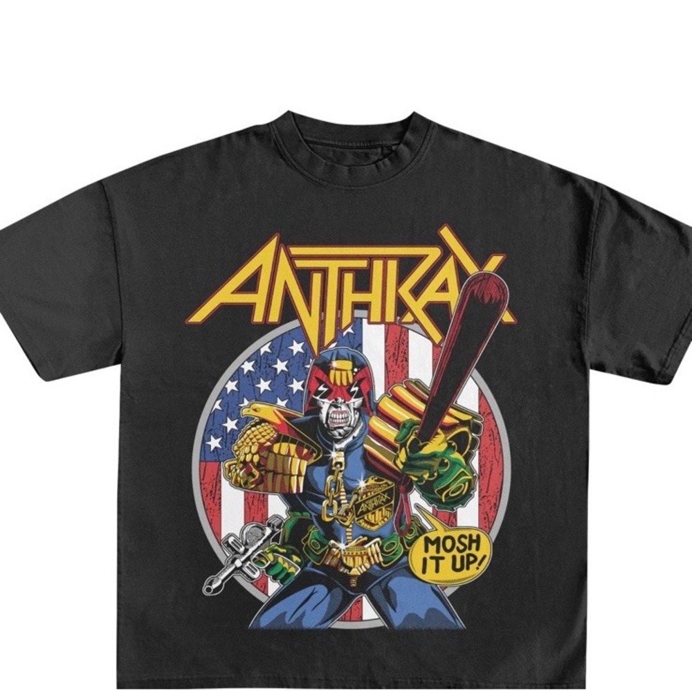 ANTHRAX Band Mosh It Up Retro 90s Black Tee Shirt Unisex 2XL
